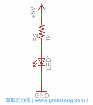 如圖所示放置一個(gè)開關(guān)（switch）、10K電阻器（10k resistor）和0.1μF的電容（0.1μF capacitor），并把開關(guān)的一端連到接地端上。
