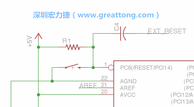 很多PCB設(shè)計(jì)者的設(shè)計(jì)不符合人體工學(xué)，他們使用很小的按鈕、不方便的元件配置和難以解讀的標(biāo)簽，千萬不要變成這樣！這次我們的設(shè)計(jì)有一個(gè)大小合適的重置按鈕（reset button）和可以清楚辨認(rèn)是否已經(jīng)接上電源的LED指示燈。