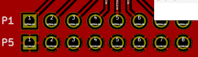 TOP層鋪鋪的狀態(tài)，到下方排pad為GND，連接GND Copper zone 都是設(shè)定Thermal relief Pad